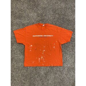 VINTAGE Pepperdine University Champion Shirt Men’s 2XL 90s Y2K Paint Splatter